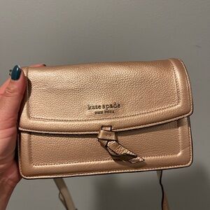 Kate Spade Metallic Rose Gold Crossbody Bag